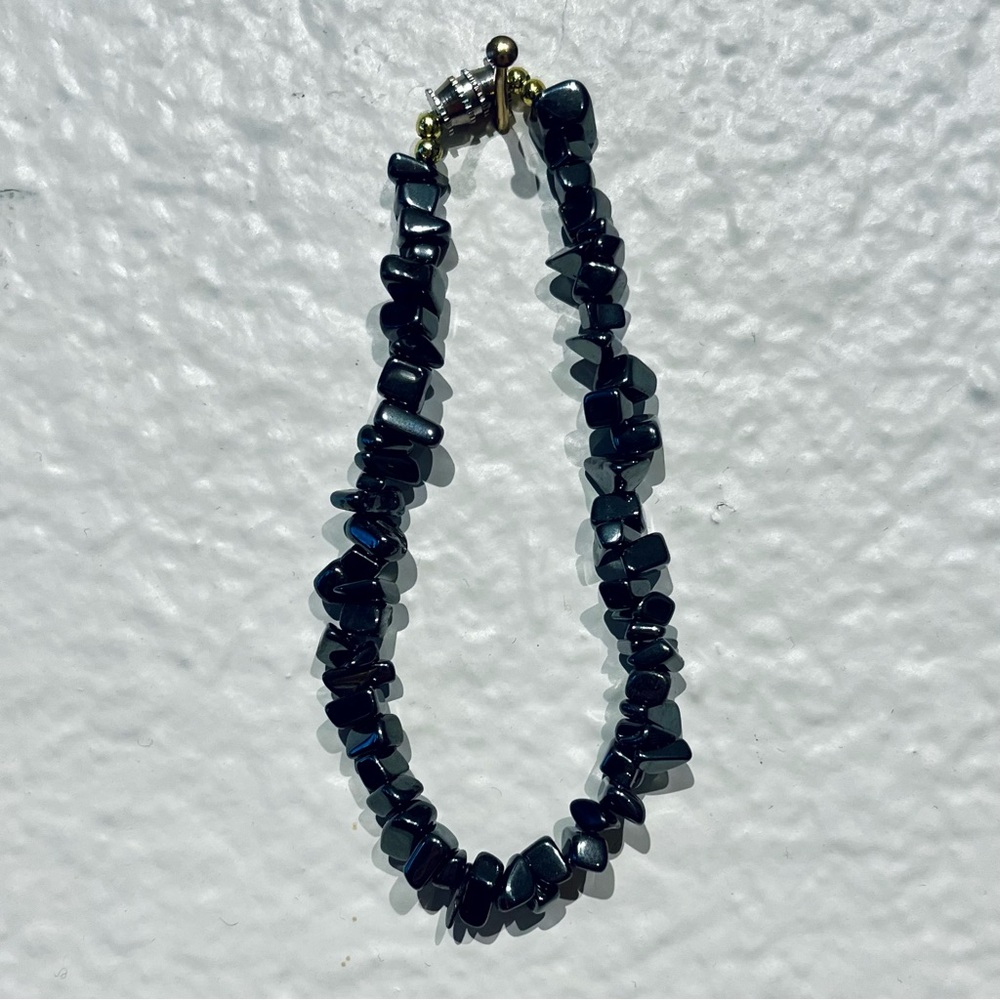 Elegant Black Gemstone Bracelet